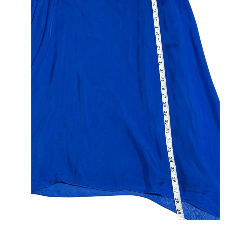 Tommy Bahama NWT Blue Sleeveless Dress M Flowy Asymmetrical Hem  Resort Vacation - Picture 6 of 7